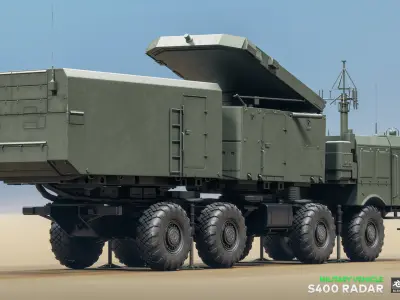 S400 Radar - Military Vehicle Low-poly 3D model