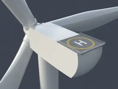 Windmill 3d model - 3ds max vray scene 3D model