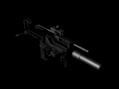 Mac-10 Low-poly 3D model