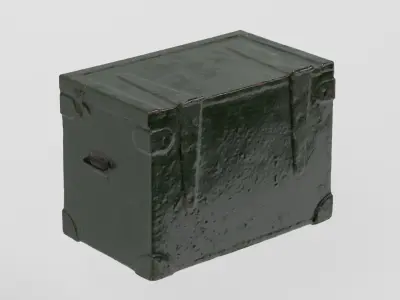 WW2 Military Field Telephone Box  3D scan PBR 4K textures Low-poly 3D model