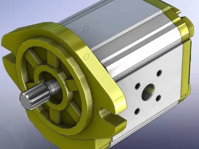 Hydraulic Gear Pump VIVOLO XV-2P Free 3D model
