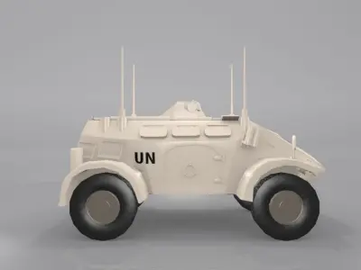 M-3 Panhard Low-poly 3D model
