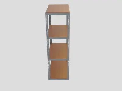 Warehouse Shelving Industrial High  3D model