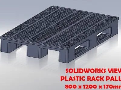 PLASTIC PALLET 800x1200x170-140 3D model