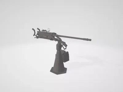 GERMAN AA GUN WW2 Low-poly 3D model