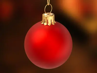 Red Matte Christmas Ornament &amp;ndash; Christmas Decoration 3D model