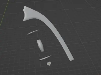 Nepel Medieval Kora Sword Free low-poly 3D model