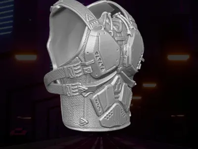 Cyber Vest 3D printable File for Action Figures 3D print model