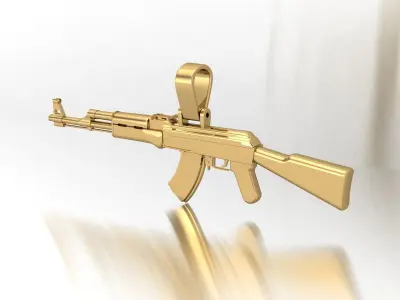 Ak 47 gun pendant  3D print model