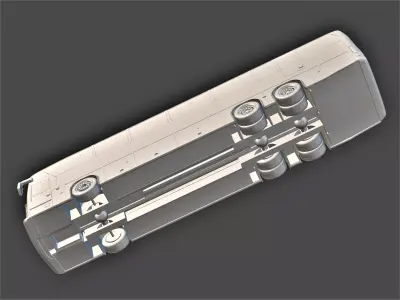 Multi axle bus 3D print model