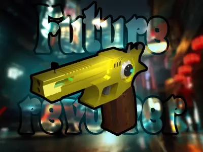 the future revolver gun 3D model