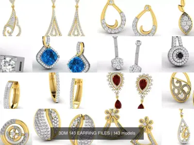 3DM 143 EARRING FILES 3D Model Pack