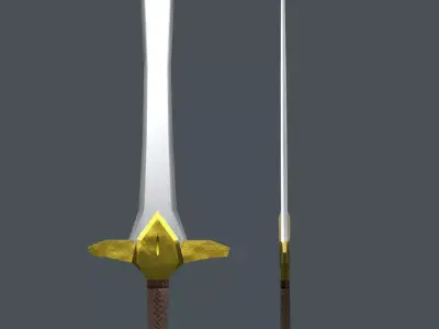 One-handed Sword Free low-poly 3D model
