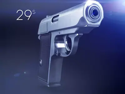 Hand gun 3D model purchase