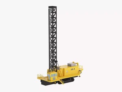 Drill Rig Mining DMH Simplified Low-poly 3D model