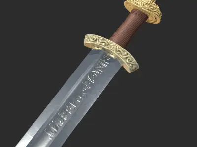 High Quality Viking Sword Free 3D model