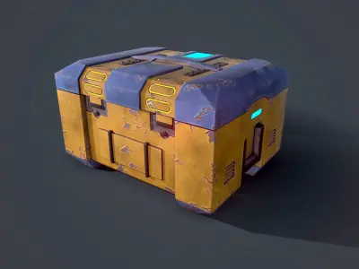 Si-Fi Box  Low-poly 3D model