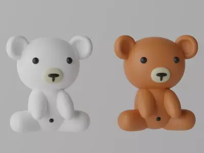 Cartoon Cute Bear 3D model purchase