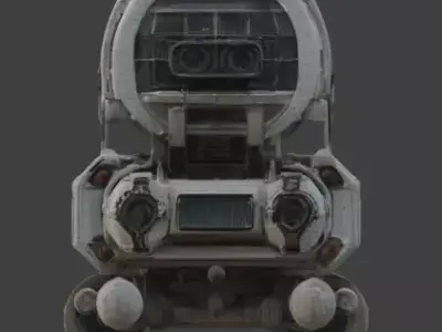 Realistic Sci-Fi Heavy Cargo Shuttle 3D Model Low-poly 3D model