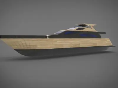 Island yacht  3D model