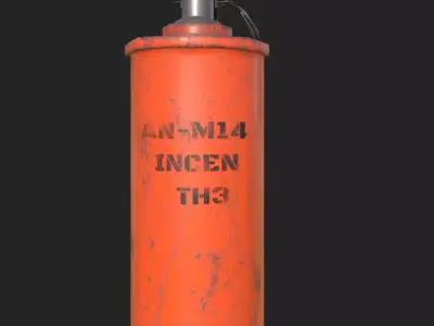 Fire Bomb Low-poly 3D model
