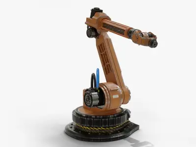 Robotic Arm Rigged and Animated 3D model purchase