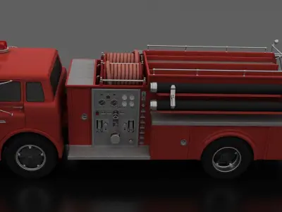 C-Series C-800 FireTruck 1958 Low-poly 3D model