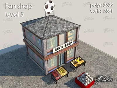 Fan Shop Low-poly 3D model get
