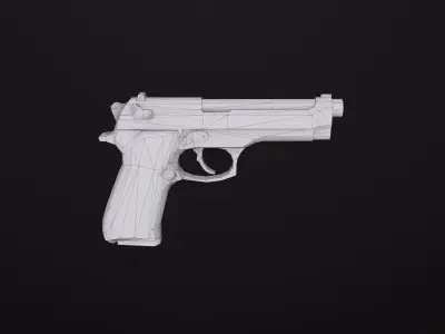 Beretta M9 Low-poly 3D model get