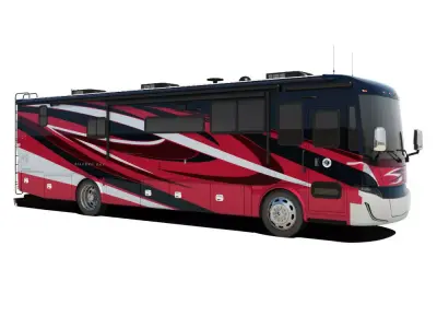 Recreational Vehicle Red 3D model