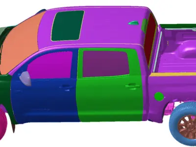 Toyota Tundra 4X4 Limited Crewmax 2021 Vehicle 3d scan model 3D model