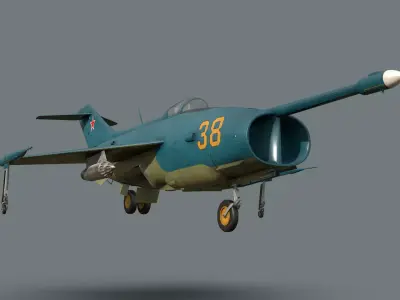 Yakovlev Yak-36 VTOL Low-poly 3D model