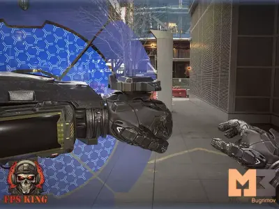 Sci Fi Hand Empty Animations Low-poly 3D model