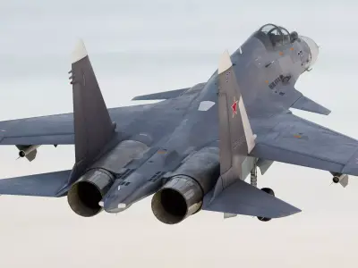 Russian Fighter Jet Sukhoi SU-30 SM Flanker H 3D model