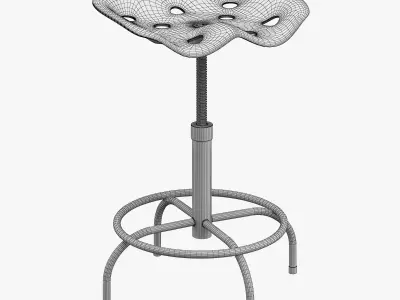 Horeca bar stool 3D model