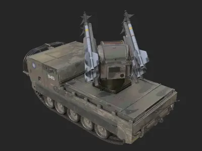 3 coatings  American system MIM72 Chaparral SAM of Taiwan Low-poly 3D model
