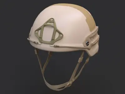 Ops Core Sentry mid cut military helmet urban tan 3D model