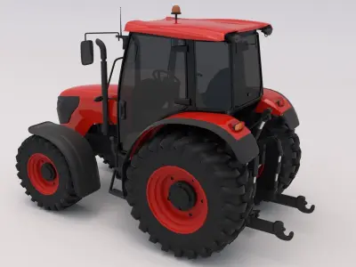 Tractor Red 3D model
