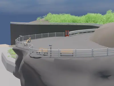 mountain path 3D model