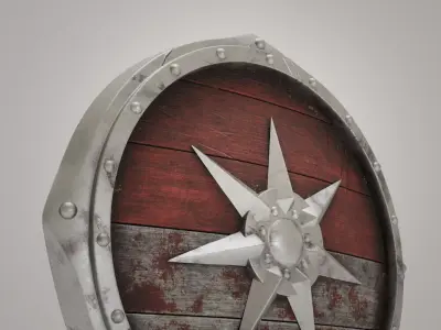 Viking Shield 3D model 4