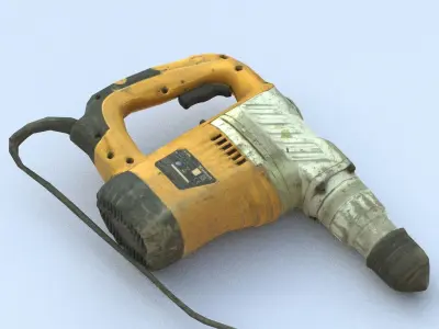 Perforator Low Poly electric drill Low-poly 3D model