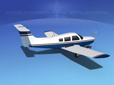 Piper Turbo Arrow III 3D model 11