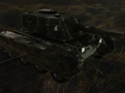 Simple Tank Free low-poly 3D model