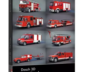 Dosch 3D - Fire Trucks 3D model