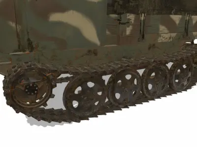 Raupenschlepper Ost Low-poly 3D model