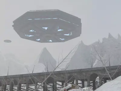 Sci-Fi Spaceship  Low-poly 3D model purchase