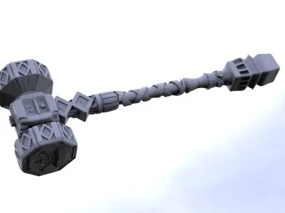 Fantasy Hammer 3D model
