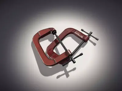 Clamp pair of clamps Low-poly 3D model