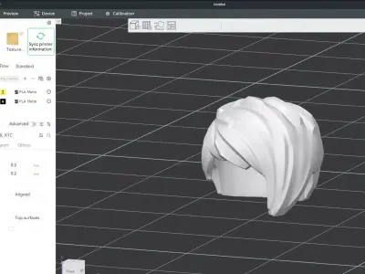 Custom3Dprint Minifigure Accessory - Minifigure Hair S2 - 083 3D print model