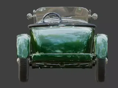 Classic British Racing Green Roadster 3D Model Low-poly 3D model